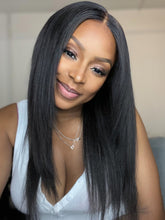 Load image into Gallery viewer, Yaki Virgin Hair Lace Closure Glueless Wig 4x4 Hd Lace