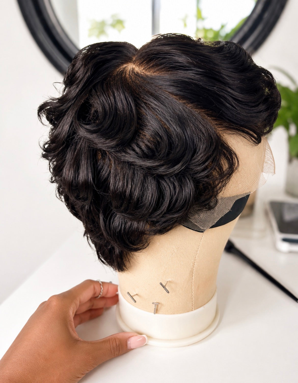 Short Pixie Cut Raw Hair Full Lace Custom Wig