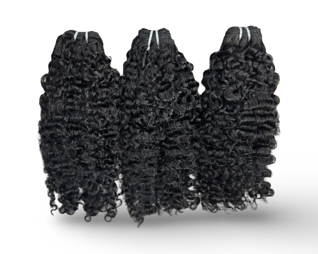 Burmese Curls Raw 100% Human Hair Weft Bundle Deals