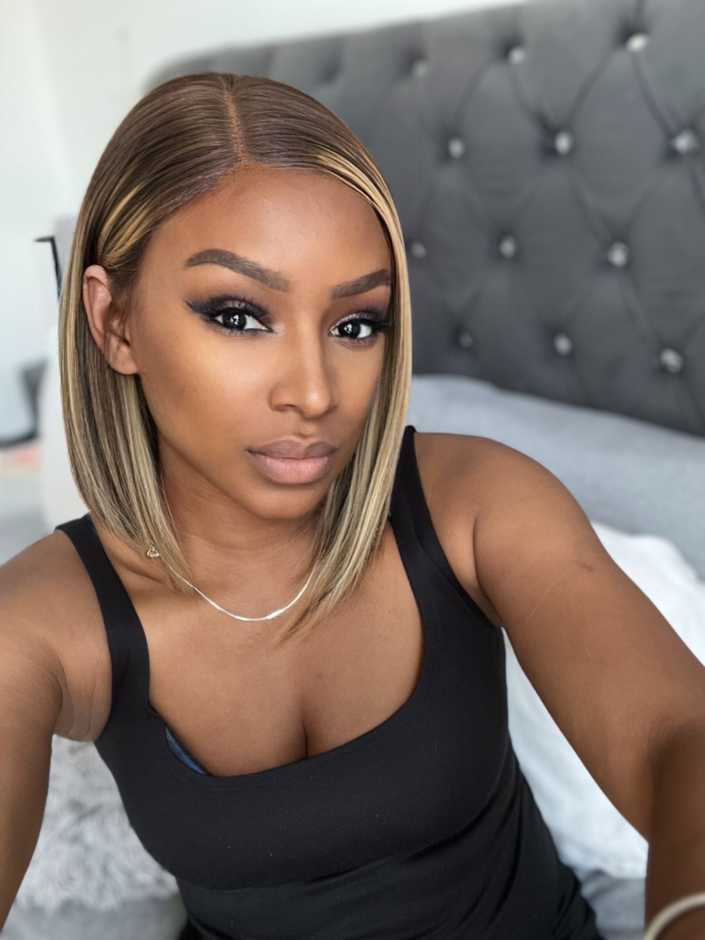 Blonde Highlighted Bob Style HD 13x4 Lace Custom Wig Virgin Hair