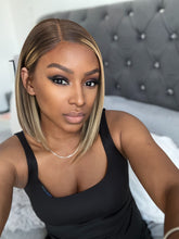 Load image into Gallery viewer, Blonde Highlighted Bob Style HD 13x4 Lace Custom Wig Virgin Hair