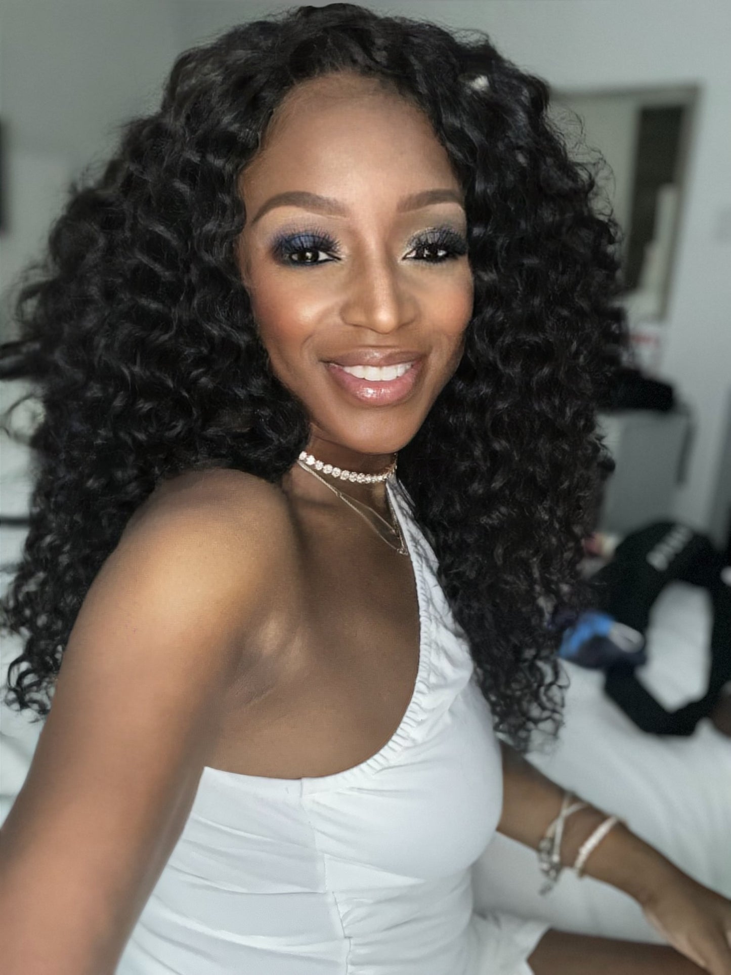 Virgin Hair U Part V Part Custom Wigs Natural 1b Colour