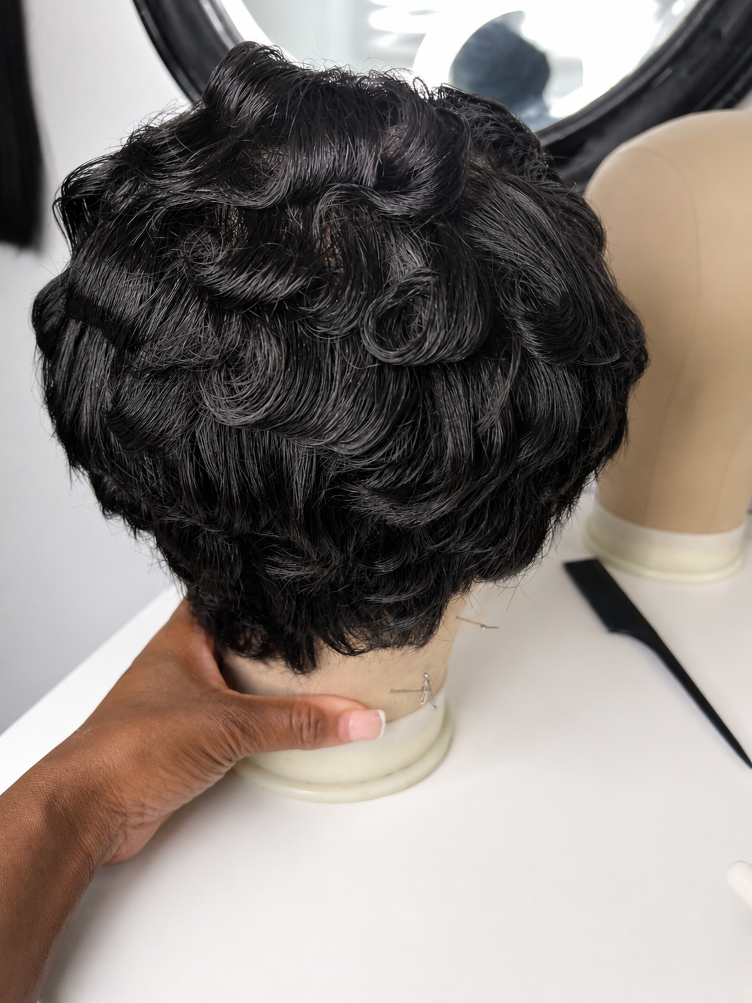 Short Pixie Cut Raw Hair Full Lace Custom Wig