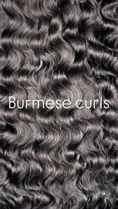 Burmese curls double drawn raw hair bundles