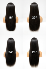 Load image into Gallery viewer, Straight Virgin Hair Natural 1b Colour Hd Lace Frontal Wig 13x6