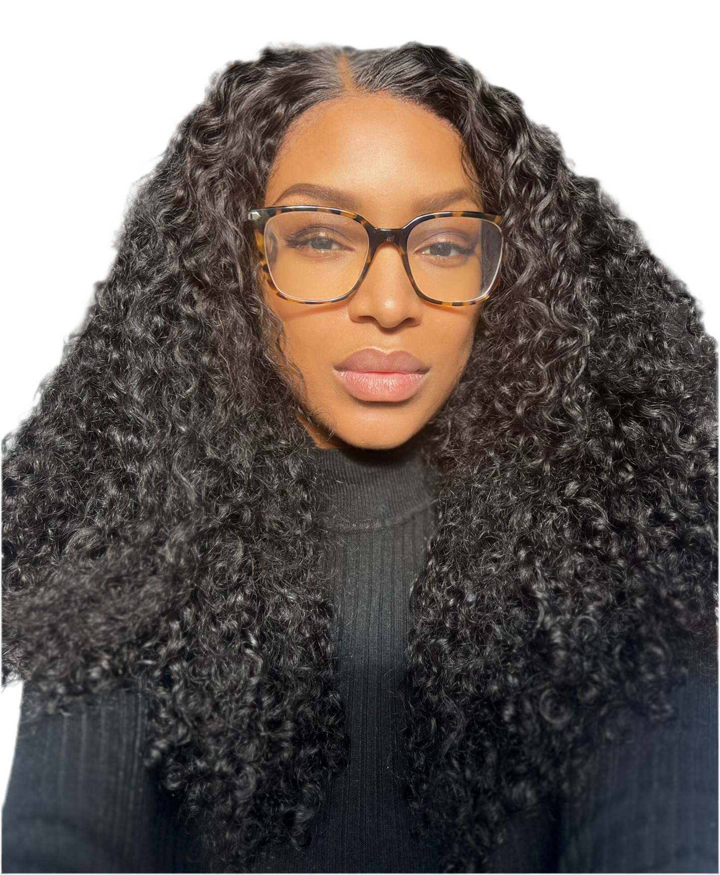 Jen - Curly transparent lace wig 13x4