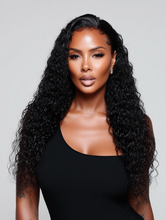 Load image into Gallery viewer, Deep curl Virgin Hair Natural 1b Colour Hd Lace Frontal Wig 13x6