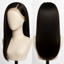 Load image into Gallery viewer, Hd Lace Frontal Wig 13x6 Straight Raw Hair Natural 1b Colour