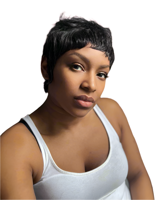 Short Pixie Cut Virgin Hair Full Lace Custom Wig