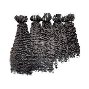 Burmese curls double drawn raw hair bundles