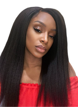 Load image into Gallery viewer, Kinky Straight Transparent Lace Frontal Glueless Wig 13x4