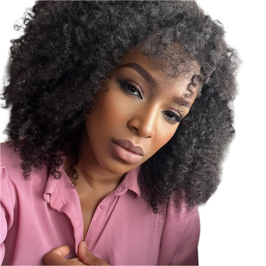 Kinky curly fringe wig 