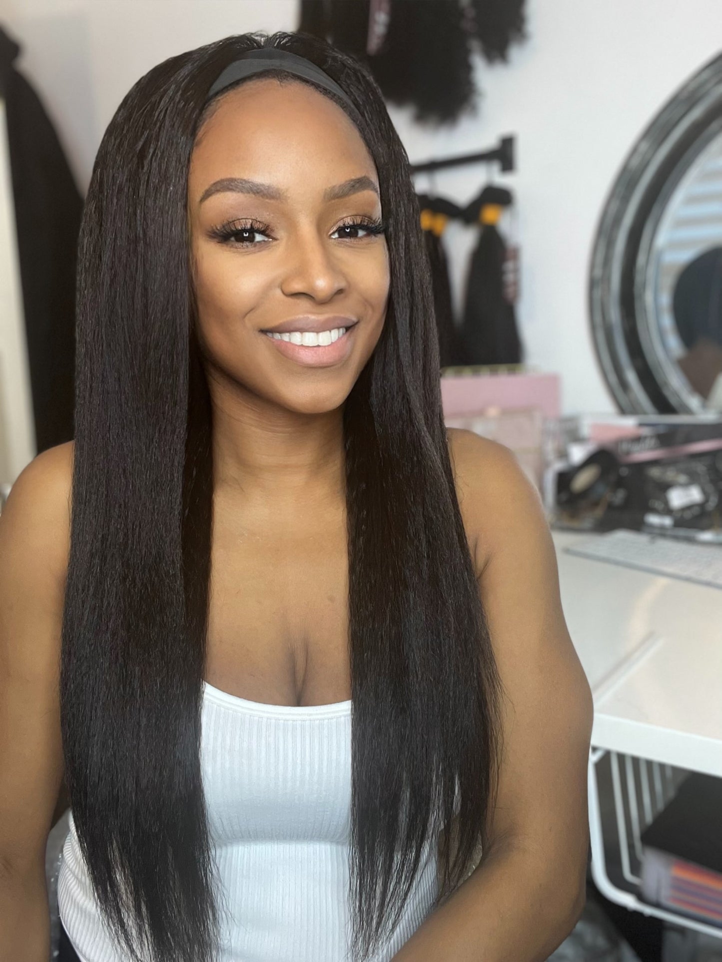 Yaki headband wig human hair 