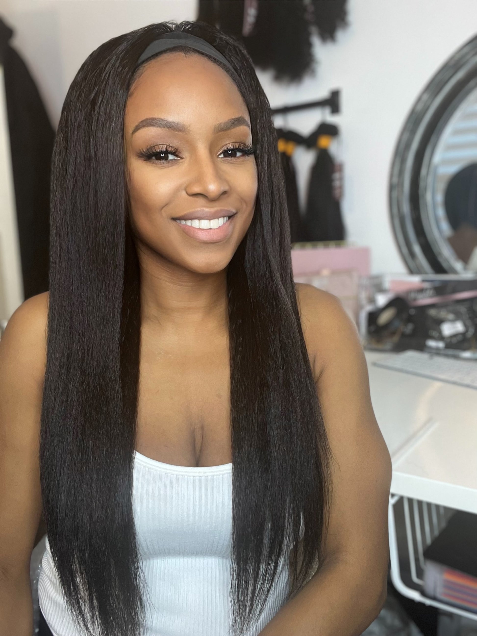 Yaki headband wig human hair 
