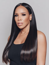Load image into Gallery viewer, Straight Glueless Virgin Hair 4x4 Transparent Lace Closure Wig Natural 1b colour 12&quot; to 30&quot;