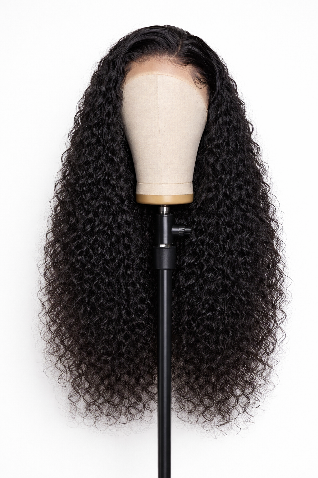 Deep curl Virgin Hair Natural 1b Colour Hd Lace Frontal Wig 13x6