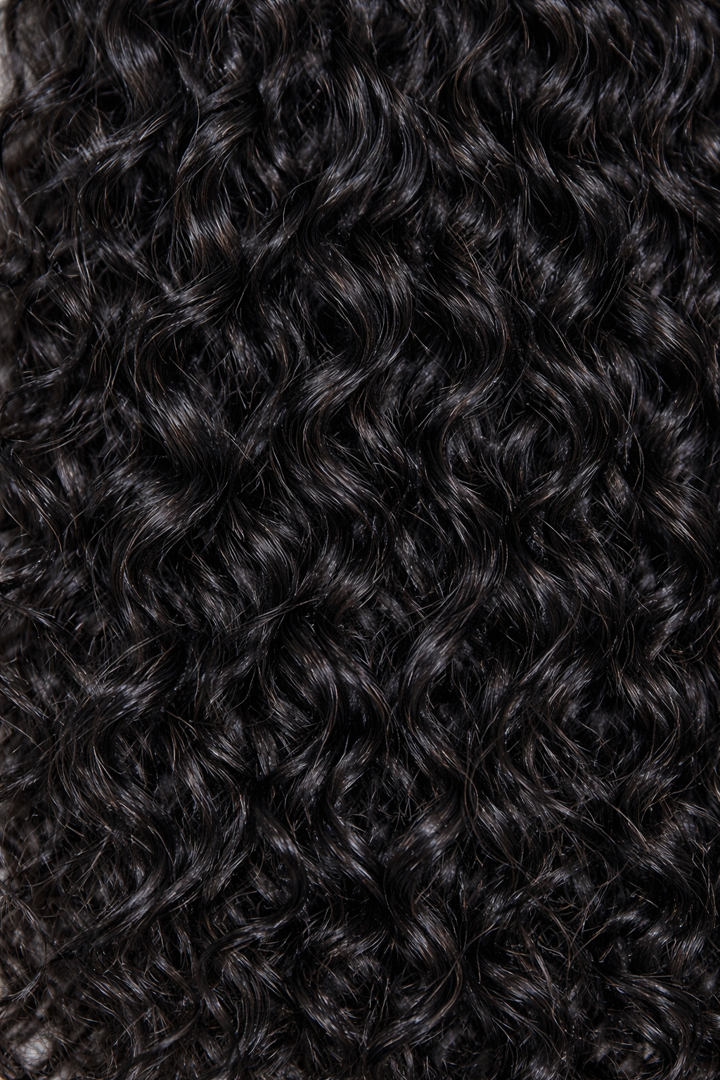 Deep curly texture up close 