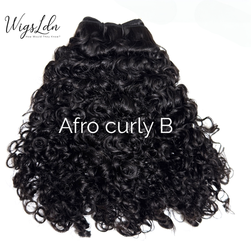 Afro curly B texture hair bundles