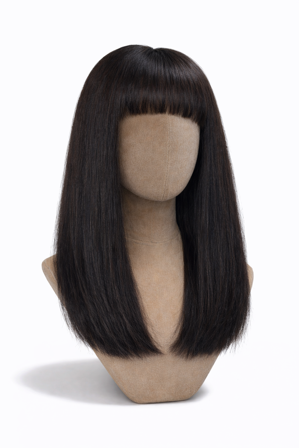 Transparent lace closure 4x4 Virgin Yaki Fringe Glueless Wig
