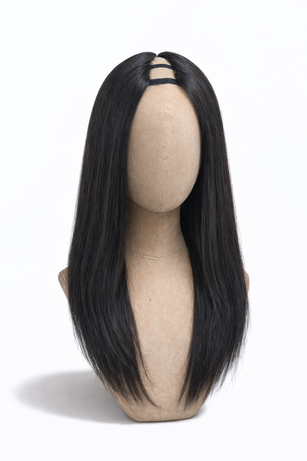 Virgin Hair U Part V Part Custom Wigs Natural 1b Colour