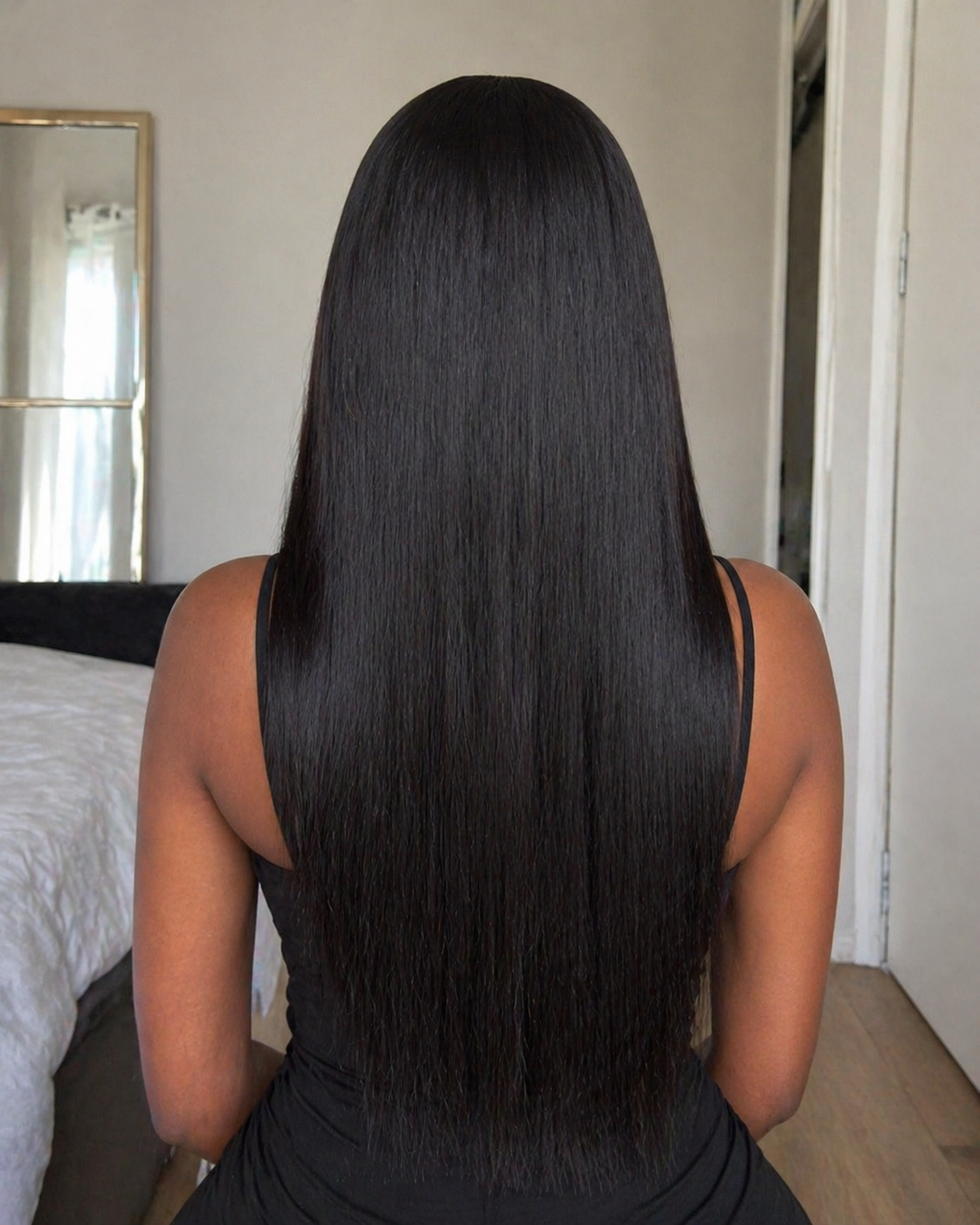 Straight Virgin Hair Natural 1b Colour Hd Lace Frontal Wig 13x6