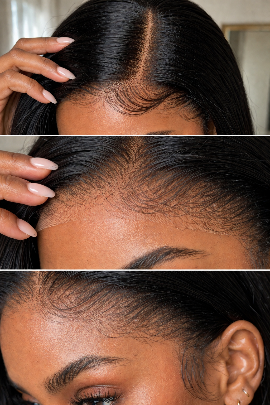 Straight Virgin Hair Natural 1b Colour Hd Lace Frontal Wig 13x6