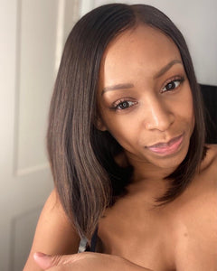Bob Wig Glueless Transparent Lace 2x6 Closure