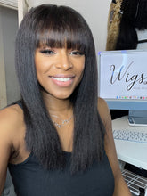 Load image into Gallery viewer, 4x4 lace closure yaki fringe wig