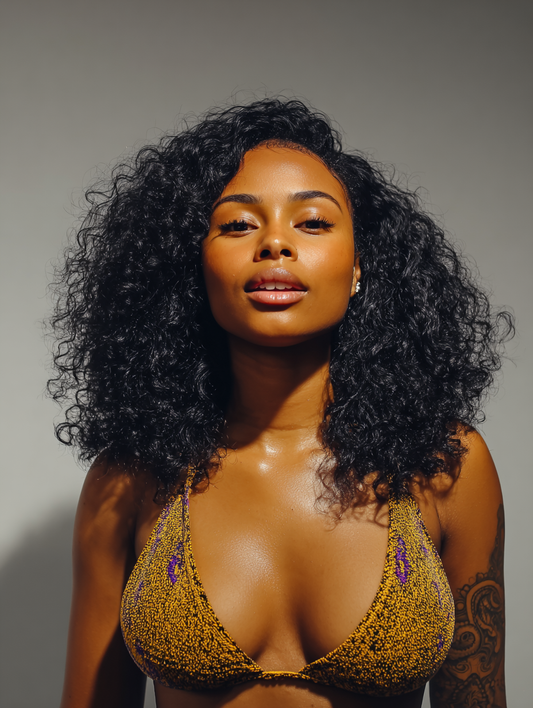 Virgin hair curly lace wig 