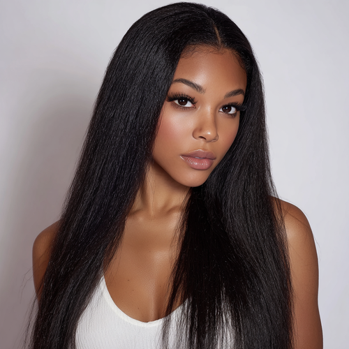Kinky Straight Texture Lace Closure Wig Wigs London 