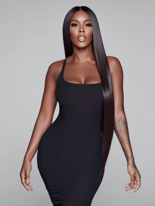 Straight raw hair extensions weft hair 