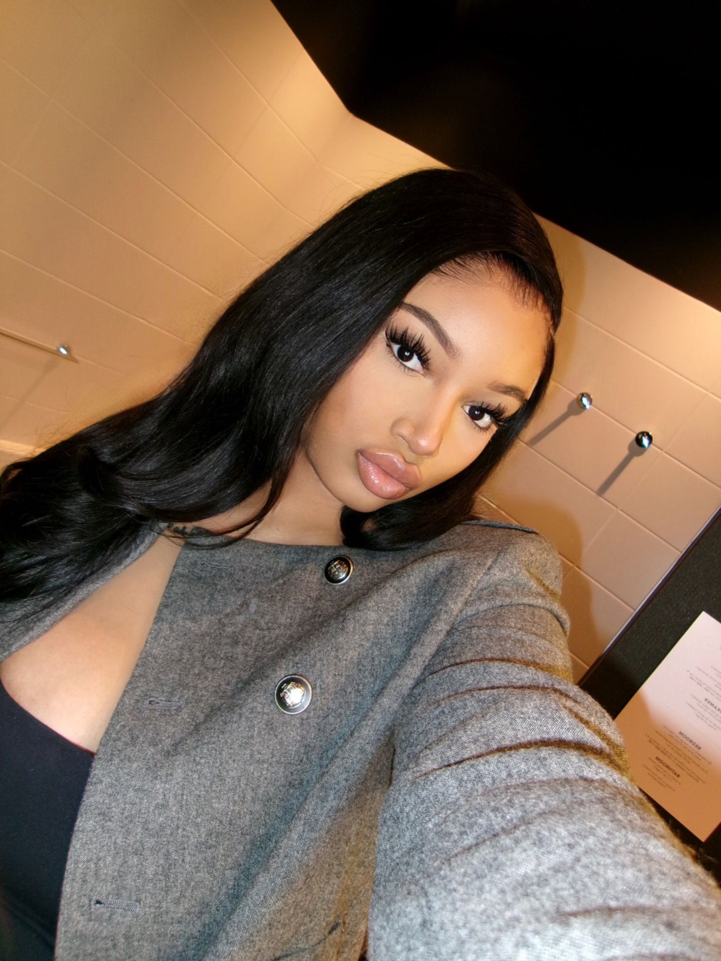 Hd Lace Frontal Wig 13x6 Straight Raw Hair Natural 1b Colour