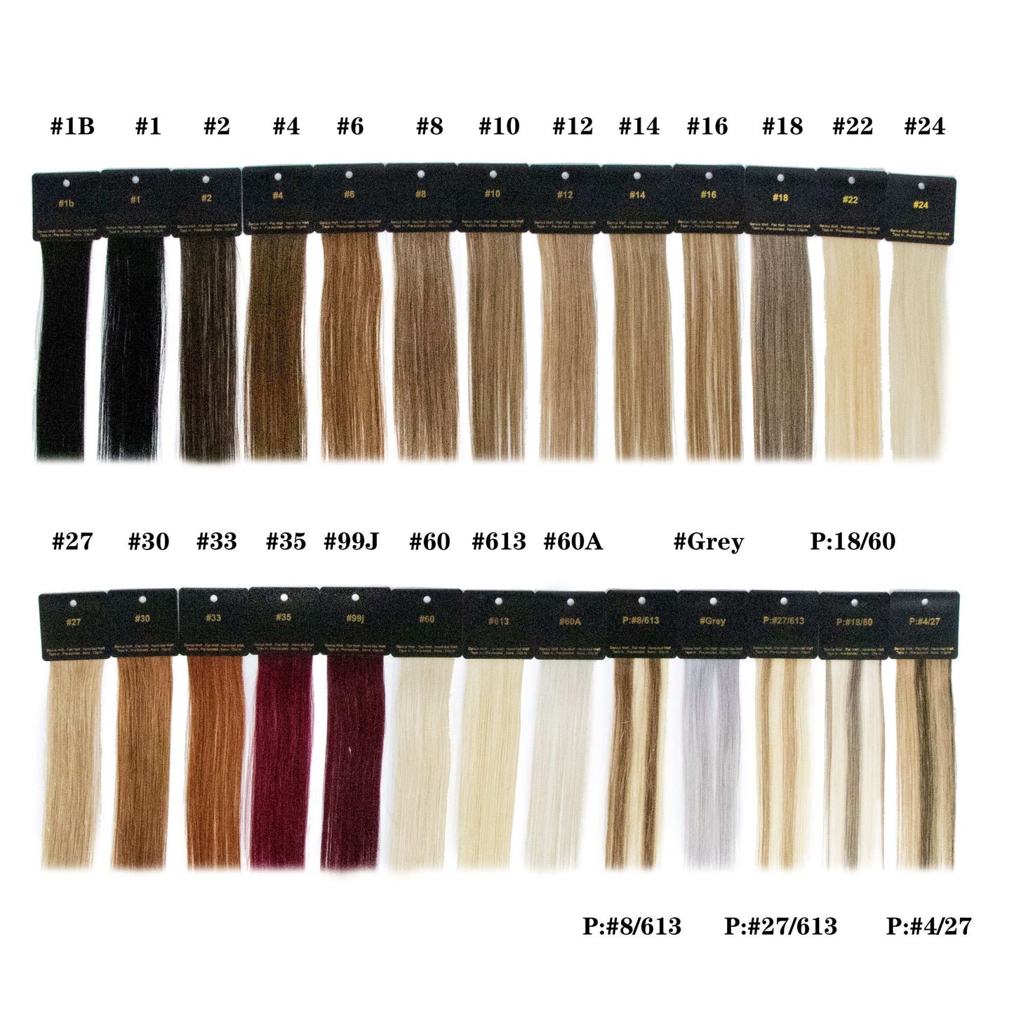 hair extensions colour chart - wigs ldn 