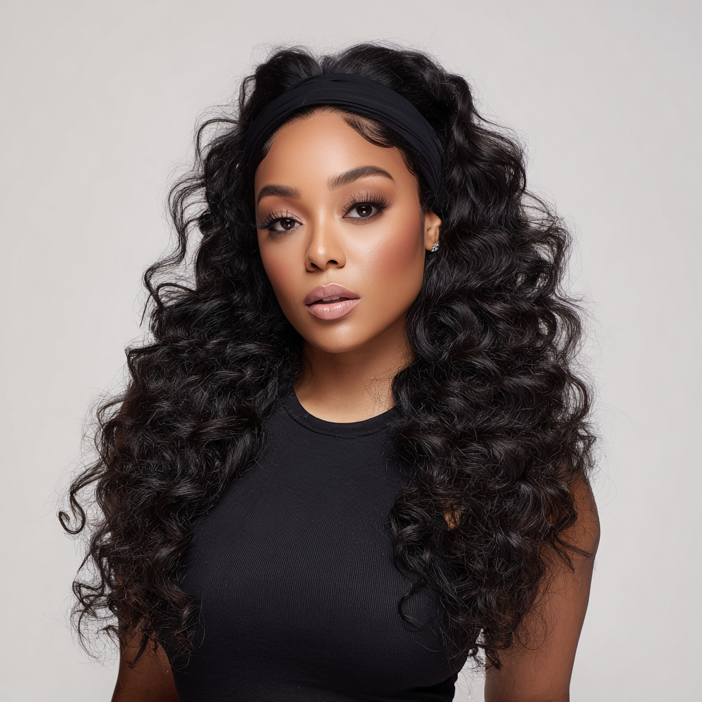 Virgin Hair Headband Wigs Lengths 12